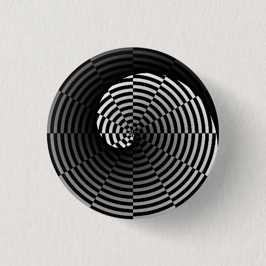 Digital Schachbrett Yin Yang von Kenneth Yoncich Button (Vorderseite)