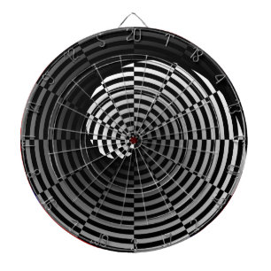 Digital Schachbrett Yin Yang von Kenneth Yoncich Dartscheibe