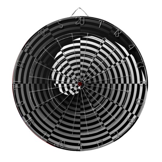 Digital Schachbrett Yin Yang von Kenneth Yoncich Dartscheibe (vorne)