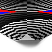 Digital Schachbrett Yin Yang von Kenneth Yoncich Poster (Ecke)