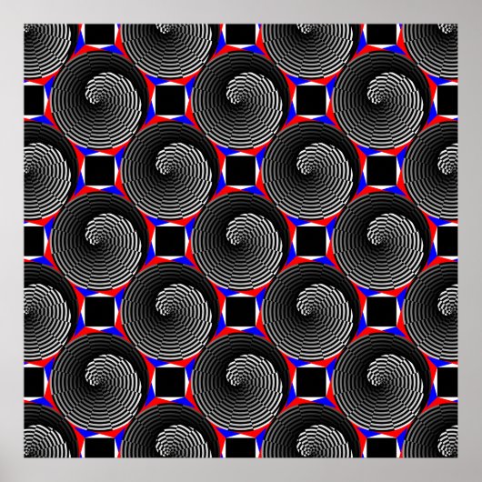 Digital Schachbrett Yin Yang von Kenneth Yoncich Poster (Vorne)