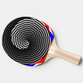 Digital Schachbrett Yin Yang von Kenneth Yoncich Tischtennis Schläger (Seitenansicht)