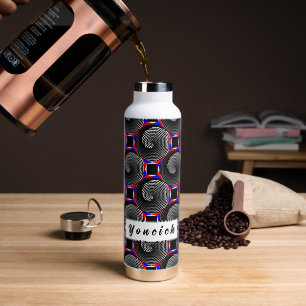 Digital Schachbrett Yin Yang von Kenneth Yoncich Trinkflasche