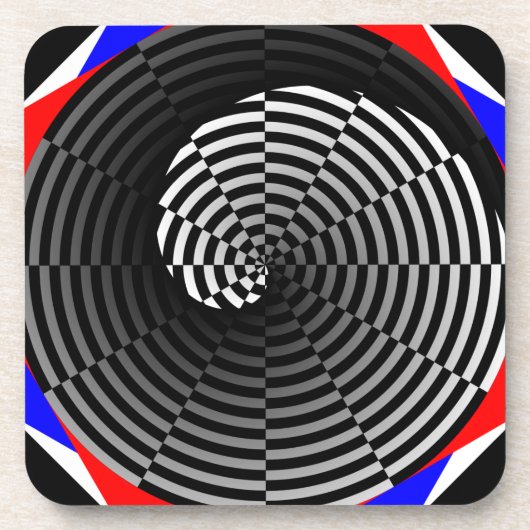 Digital Schachbrett Yin Yang von Kenneth Yoncich Untersetzer (Vorderseite)