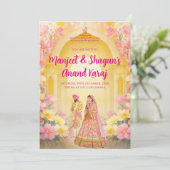 Digital Sikh Wedding Cards & Anand Karaj Karten (Stehend Vorderseite)