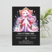 Digital Simple Princess Birthday Einladung (Stehend Vorderseite)