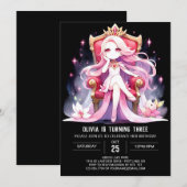 Digital Simple Princess Birthday Einladung (Vorne/Hinten)
