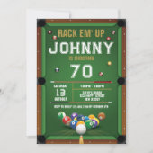 Digital Snooker Billiards Einladung zum Geburtstag (Vorderseite)