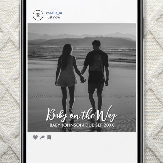 Digital Social Media Pregnancy Reveal Photo Ankündigung