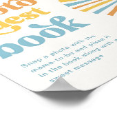 Digital Sun Baby Dusche Foto Gästebuchsignatur Poster (Ecke)