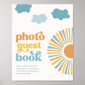 Digital Sun Baby Dusche Foto Gästebuchsignatur Poster (Vorne)