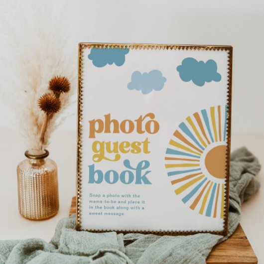 Digital Sun Baby Dusche Foto Gästebuchsignatur Poster