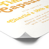Digital Sun Time Capsule Sign Poster (Ecke)