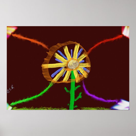 Digital Sunflower Poster (Vorne)