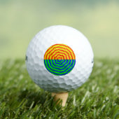 Digital Sunrise von Kenneth Yoncich Golfball (Insitu T-Shirt)