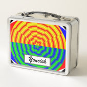 Digital Sunrise von Kenneth Yoncich Metall Lunch Box (Rückseite)