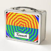 Digital Sunrise von Kenneth Yoncich Metall Lunch Box (Vorderseite)