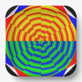 Digital Sunrise von Kenneth Yoncich Pappteller (Vorderseite)