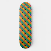 Digital Sunrise von Kenneth Yoncich Skateboard (Vorderseite)