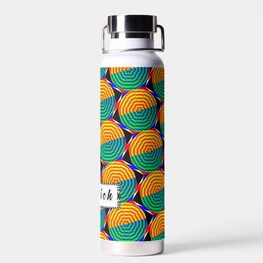 Digital Sunrise von Kenneth Yoncich Trinkflasche (Rückseite)