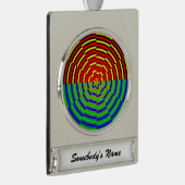 Digital Sunset von Kenneth Yoncich Banner-Ornament Silber (Rechts)