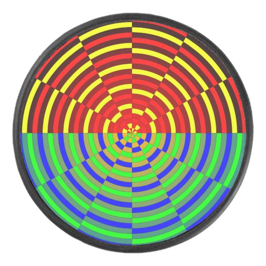 Digital Sunset von Kenneth Yoncich Eishockey Puck (Vorderseite)