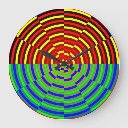 Digital Sunset von Kenneth Yoncich Große Wanduhr (Vorderseite)