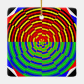 Digital Sunset von Kenneth Yoncich Keramikornament (Rückseite)