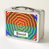 Digital Sunset von Kenneth Yoncich Metall Lunch Box (Rückseite)