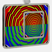 Digital Sunset von Kenneth Yoncich Rahmen-Ornament Silber (Rechts)