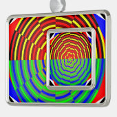 Digital Sunset von Kenneth Yoncich Rahmen-Ornament Silber (Links)