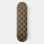 Digital Sunset von Kenneth Yoncich Skateboard (Vorderseite)