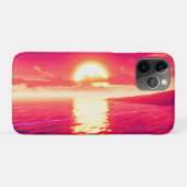 Digital Synthwave Sunset Sea Reflection Case-Mate iPhone Hülle (Rückseite (Horizontal))