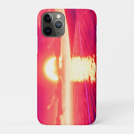 Digital Synthwave Sunset Sea Reflection Case-Mate iPhone Hülle (Rückseite)