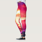 Digital Synthwave Sunset Sea Reflection Leggings (Links)