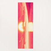 Digital Synthwave Sunset Sea Reflection Yogamatte (Rückseite)