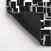 Digital-Tarnmuster Schwarz Weiß Gelb Muster Mousepad (Ecke)