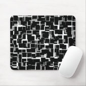 Digital-Tarnmuster Schwarz Weiß Gelb Muster Mousepad (Mit Mouse)