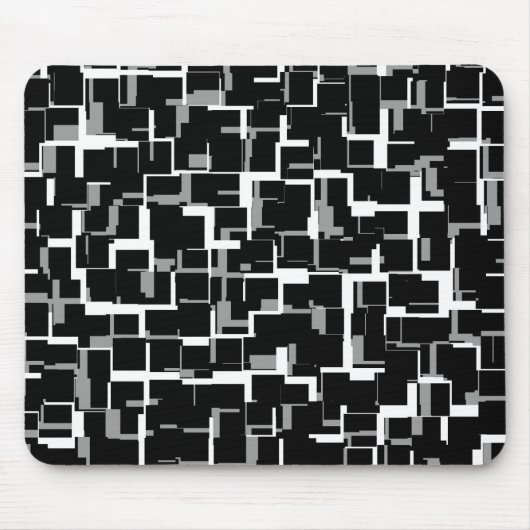 Digital-Tarnmuster Schwarz Weiß Gelb Muster Mousepad (Vorne)