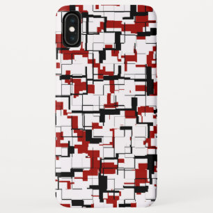 Digital-Tarnmuster Schwarz Weiß Rot Muster Case-Mate iPhone Hülle