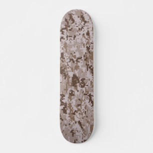 Digital-Tarnung – Graues LG-Tarnmuster Skateboard