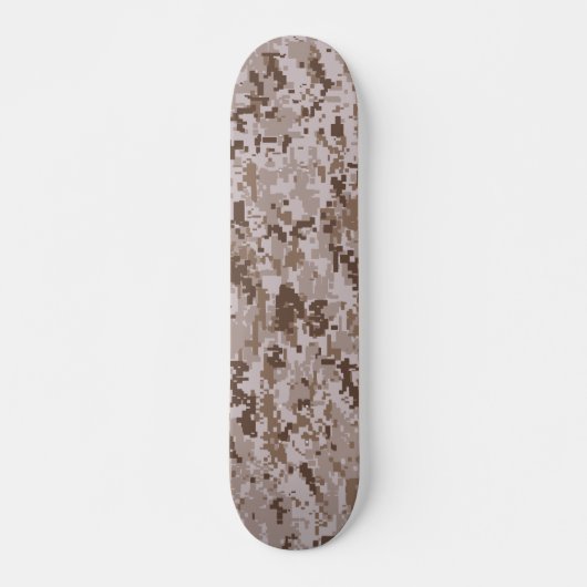 Digital-Tarnung – Graues LG-Tarnmuster Skateboard (Vorne)