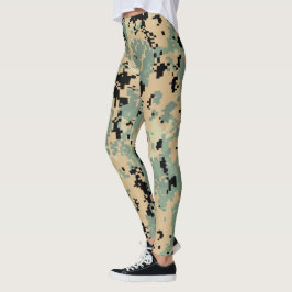 Digital-Tarnung – großes Tarnmuster Leggings