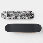 Digital-Tarnung Schwarzweiss Skateboard (Horizontal)