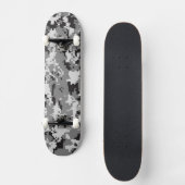 Digital-Tarnung Schwarzweiss Skateboard (Vorderseite)