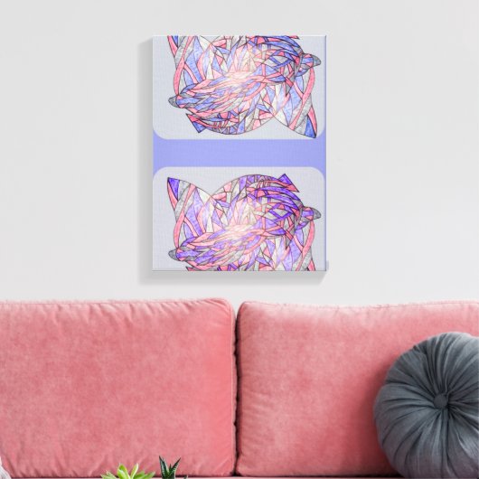 Digital Tentacles Abstract Modern Art Print Leinwanddruck (Insitu (Wohnzimmer))