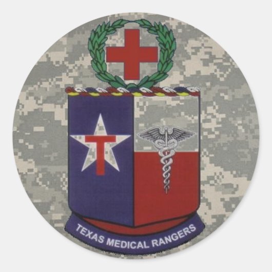 digital, texas medical Rangers Runder Aufkleber (Vorderseite)