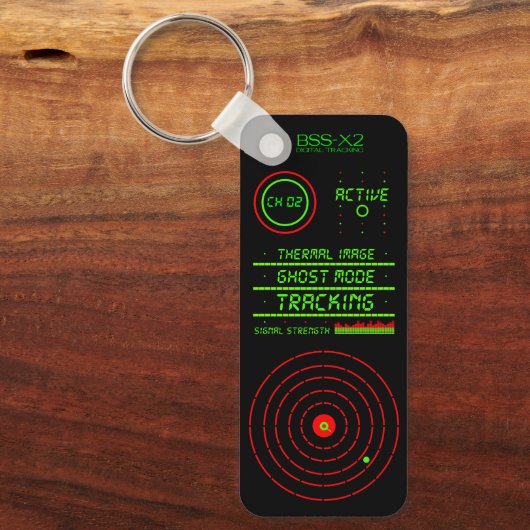 Digital Tracking Ghost Mode Surveillance Design  Schlüsselanhänger (Vorderseite)