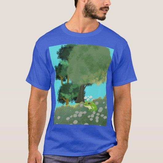 DIGITAL TREE AND DAISIES ART T-Shirt (Vorderseite)