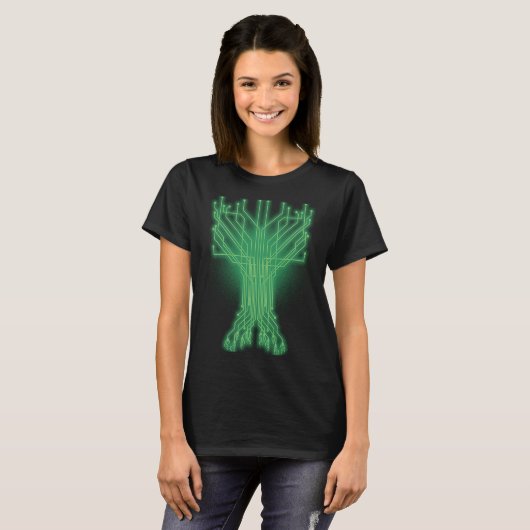Digital Tree Computer Mechanical Engineer T-Shirt (Vorne ganz)
